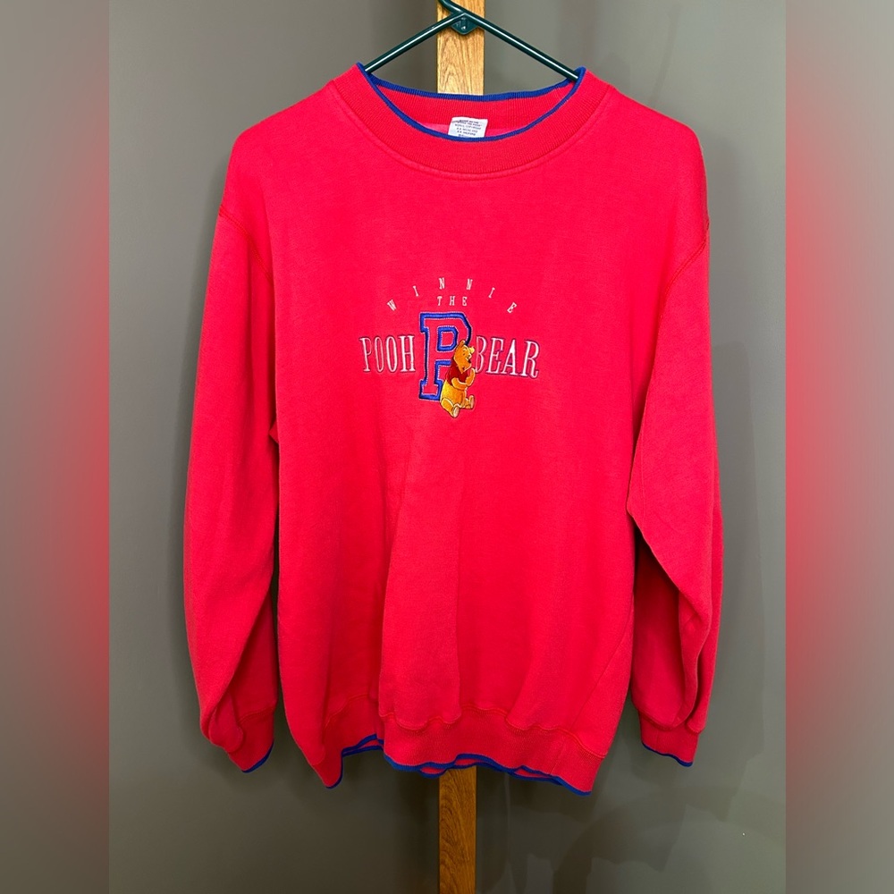 Vintage Red Winnie The Pooh Creek Sweatshirt | Size:XL